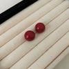 Pendientes de perlas rojas de Ankora para mujer, estilo retro de Hong Kong, elegantes, de alta gama, ligeros y lujosos.