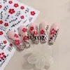 Adesivos de Unha Novos Transfronteiriços Estilo Francês Sexy Flores Padrão Zebra Preto e Branco Adesivos Adesivos de Manicure