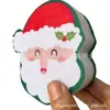 Set de Esponjas de Limpieza de Papá Noel Cepillo de Limpieza de Cocina Esponja para Lavar Ollas y Platos Esponja Absorbente de Pulpa de Madera Comprimida