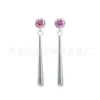 Cilindro de Titânio F136 23mm de Comprimento Pingente Gota d'Água Hélix Haste para Osso da Orelha Rosca Interna G23 Liga de Titânio Joia para Piercing Haste de Orelha