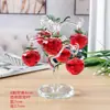 Árbol de manzana de cristal, joyería creativa para el hogar, adornos decorativos para sala de estar, pasillo, mueble de TV, vitrina para vinos, manualidades, decoraciones.