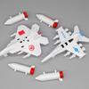 Trompeta de plástico para astronauta espacial, 7 piezas, modelo de avión, cohete, planeta de aventura espacial, decoración para hornear pasteles