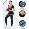 Traje de Sudoración Moldeador para Mujer Transfronterizo, Entrenamiento para Levantar el Pecho, Ropa Deportiva Moldeadora para Reducir el Vientre, Cintura Moldeada, Body de Manga Corta para Levantar los Brazos