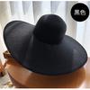 Sombrero Protector Solar de Verano para Mujer, Sombrero de Paja de Borde Ancho para Viajes y Vacaciones, Sombrilla Plegable, Sombrero Monocromático Versátil