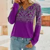 Sitio Independiente Camiseta Amazon Estilo Étnico Otoño e Invierno Nuevo Mu Moda Transfronteriza Casual Cuello en V 2026 Europea y Americana Manga Larga Te