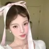 Grampo de Cabelo com Laço Verde Menta Fita Longa Acessório de Cabelo Presilha Grande na Parte de Trás da Cabeça Tiara de Fita Estilo Princesa para Mulheres