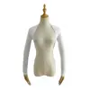 Top Xale Sexy de Manga Longa com Gola Exposta para Mulheres, Moda Popular Chique, Camisa com Proteção Solar, Colete Pequeno, Camiseta Pura Desejo