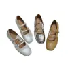 Zapatos Planos Mary Jane Franceses Retro con Doble Hebilla para Mujer, Nuevo Estilo de Verano, Versátiles, que Aumentan la Altura, Bailarinas Caladas