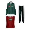Ropa Deportiva para Niños Otoño Cuello Alto Cremallera Sudadera Verde Oscuro Conjunto de Tres Piezas X-O Chaleco Nuevo