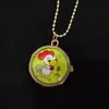 Reloj de Bolsillo Giratorio de Dibujos Animados de Venta Caliente Reloj de Bolsillo para Niños Reloj Giratorio Giroscopio del Zodiaco