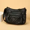 Bordado Acolchoado de Diamante Fio Bolsa Feminina para Mãe Nova Casual Múltiplos Compartimentos Grande Capacidade Ombro Único Transversal Mochila Retro Fashion