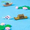 Decorações de aquário paisagístico em miniatura DIY de peixe dourado, acessórios para aquários e fontes de água, chaveiros criativos de peixe pequeno, figuras de resina