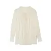 Novidade para o Outono 31/8 Blusa feminina de manga longa com cadarço e babados, estilo courtly francês, doce e que rejuvenesce F1167