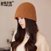 Sombrero para Mujer Hace que la Cara se Vea Más Pequeña, Nuevo Sombrero de Pescador Versátil Cálido de Otoño e Invierno, Sombrero con Protección para las Orejas, Sombrero de Cubo Tejido a Prueba de Frío