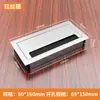 Caja pasacables para escritorio de oficina, cubierta de orificio para cables multifunción para escritorio de computadora, amortiguador cuadrado con cepillo, cubierta decorativa
