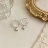 Pendientes de aro de plata de ley 925 con colgante de estrella, lujo ligero, exquisitos y de alta gama, diseño simple y versátil, elegantes pendientes de aro para mujer