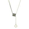 Collar Simple Redondo con Letra de Marca Incrustada de Diamantes Acero de Titanio Nuevo de Nicho para Mujer Accesorios de Cadena Mixta Versátiles Venta al por Mayor