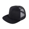 Gorra de malla de esponja para niños de ala plana hombres estampado de logotipo al por mayor gorra publicitaria lisa verano transpirable protección solar sombra gorra de béisbol