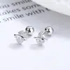 Pendientes de botón con rosca de planeta para mujer, plata de ley 925, moda Ins, creativos, minimalistas, combinan con todo, para el lóbulo de la oreja, estilo coreano, estilo frío