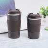 Copo Térmico Transfronteiriço com Estojo de Couro, Copo de Café de Aço Inoxidável 304, Copo de Escritório a Vácuo, Copo de Água Portátil para Carro, Personalizável