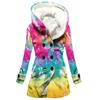 Cross-border estilo europeu e americano 2023 quente novo trench coat feminino inverno pelúcia 3D cor combinando casaco com capuz atacado