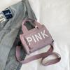 Moda Coreana Bolso de Mano Deportivo Simple 2024 Nuevo Letras Hermosas Hombro Cruzado de Alto Valor Bolso Cuadrado Pequeño