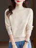 Malha de Gola Alta Meia para Usar por Baixo para Mulheres, Moda Outono e Inverno, Malha Curta da Moda 2025 Novo Estilo Quente Malha Interna Engrossada