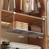 Cesta de extracción para armario Mesa Armario Cesta colgante Estante de almacenamiento de cabecera de dormitorio Estante de almacenamiento colgante sin perforaciones Estante para armario de cocina