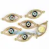 Acessórios de joias europeus e americanos concha de abalone madrepérola zircônia incrustada olho de Hórus olho grego pulseira de mão