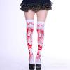 Venta al por mayor de fábrica disfraz de Halloween baile calcetines de sangre calcetines de calavera Pascua calcetines de sangre medias de esqueleto