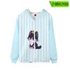 Sudadera con Capucha y Cremallera Bufanda Estampado de Gato Casual Versátil Chaqueta para Mujer Cárdigan de Forro Polar Transfronterizo Dibujos Animados Anime