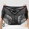 Moda Popular Sexy Ropa Interior de Encaje para Mujer Talla Grande Cómoda Serie Mariposa Hueca Altamente Elástica Cintura Alta para Mujer