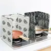 Protector contra salpicaduras de aceite para cocina nórdica, Tablero de aislamiento térmico de papel de aluminio impreso para el hogar, Escudo de cocina anti-salpicaduras y anti-quemaduras, Tablero a prueba de aceite