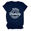 ¡Advertencia! Camiseta Informal de Manga Corta con Cuello Redondo para Mujer, Comercio Exterior Transfronterizo de Ebay Europeo y Americano, Amazon