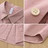 1250 Camisa Básica para Hombre de Primavera y Verano Fresca Ligera Negocios Casual Cómoda Cuello Cuadrado Manga Corta de Algodón para Hombre