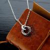 Moda Japonesa y Coreana de Origen Transfronterizo Sencilla Combinable Acero de Titanio Collar de Pareja Personalizado Joyería con Colgante de Tres Anillos y Diamante para Hombres y Mujeres