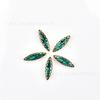 4*15mm Base Dorada Cesta de Flores Garra de Aro Ojo de Caballo Diamante de Cristal Rhinestone Diamante Cosido a Mano diy Tocado Accesorios para el Cabello Accesorios para Zapatos