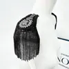 Estilo Europeu e Americano Feito à Mão com Contas e Franjas de Metal Punk Insígnias de Ombro Retro Decoração para Terno e Vestido Acessórios de Ombro para Desfile Infantil