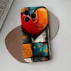 Case de Celular Americano Retro Graffiti Coração de Amor Venda Quente Transfronteiriça para Iphone18Pro Camada Única Furo Preciso Capa Protetora de Cobertura Total