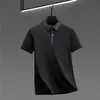 Camisa Polo de Manga Corta de Nylon Sin Costuras Estilo Nuevo de Verano para Hombre, Camisa de Manga Corta de Seda Helada Antibacteriana de Enfriamiento Instantáneo 7A para Hombre