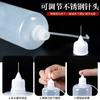 Venta al por mayor, botella transparente puntiaguda de 5-120 ml, portátil, para viaje, con gotero de plástico, para pegamento y pigmento.
