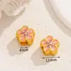 Estilo Chino Antiguo Dorado Goteo de Aceite con Carácter Fu Flor Dorado Agujero Pasante Espaciadores Cuentas Sueltas Pulsera Collar DIY Accesorios de Joyería