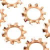 Arandelas de Diente Externo de Bronce Fosforoso al por Mayor, Arandelas de Bloqueo, Arandelas de Tope, Arandelas Antirretroceso con Forma de Engranaje M3/M4/M5/M6/M8