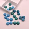 Vidrio curvado liso de fondo plano semicircular, gemas, piedras sueltas: vidrio esmeralda, vidrio rojo, vidrio azul océano, vidrio azul zafiro