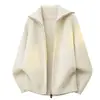 Novo suéter de lapela com zíper, estilo old money de luxo leve, solto, versátil, de manga longa para homens, malha de manga longa masculina, cardigã masculino, jaqueta masculina