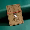 Aleación de Navidad Alce Papá Noel Árbol de Navidad Copo de Nieve Caramelo Guantes Colgante Pulsera de Tarjeta Trenzada