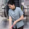 Ropa de Trabajo de Limpieza para Propiedad de Hotel de Manga Corta de Verano Centro Comercial Limpieza de Casas Limpieza de Habitaciones Conjunto de Ropa de Trabajo Talla Extra para Mujeres