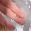 Pendientes Geométricos de Plata de Ley S925 Super Mini de Diamante Verde Cuadrado Pequeño para Estudiantes Hombres y Mujeres