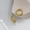 Pendientes de botón de cadena simples para otoño e invierno, 2023, nuevos, modernos, populares, de celebridad de internet, aretes de alta calidad para mujer