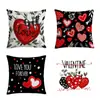 Nueva Funda de Almohada Ambiente Festivo de San Valentín Moda Tendencia Estilo Ins Estampado Digital Funda de Almohada Funda para Cojín